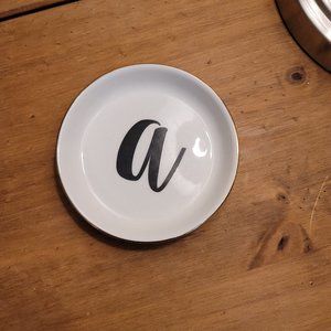 NWT Letter "a" jewelry dish